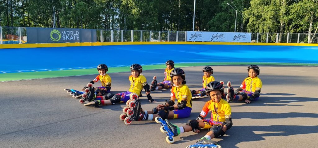 Kids Getting Skating Training